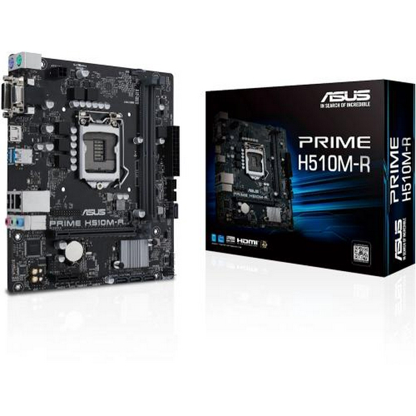 Мат.плата 1200 (H470) Asus PRIME H510M-R R2.0, H470, 2xDDR4, Int.Video(CPU), 4xSATA3, 1xPCI-E 16x 4.0, 1xPCI-E 1x 3.0, ALC897, I219-V, 4xUSB3.2/6xUSB2.0, VGA/HDMI, MicroATX