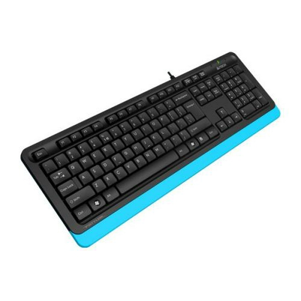 Клавіатура A4Tech FK10 "Fstyler", Black/Blue, USB, 12 мультимедійних кнопок, захист від бризок, 1.5 м, UA/RU/US - 2