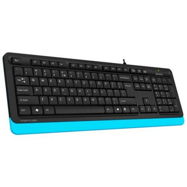 Клавіатура A4Tech FK10 "Fstyler", Black/Blue, USB, 12 мультимедійних кнопок, захист від бризок, 1.5 м, UA/RU/US - 3
