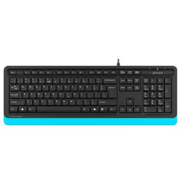 Клавіатура A4Tech FK10 "Fstyler", Black/Blue, USB, 12 мультимедійних кнопок, захист від бризок, 1.5 м, UA/RU/US - 4
