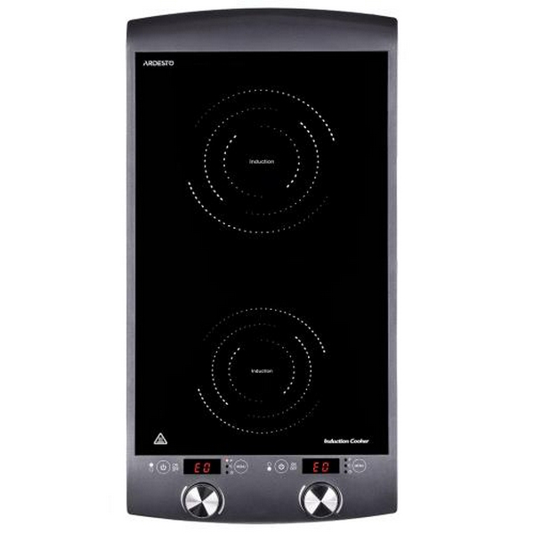 Настільна плита Ardesto ICS-B216 - 2 конфорки вертикал, індукція, 1300+1600Вт, таймер, чорна - 2