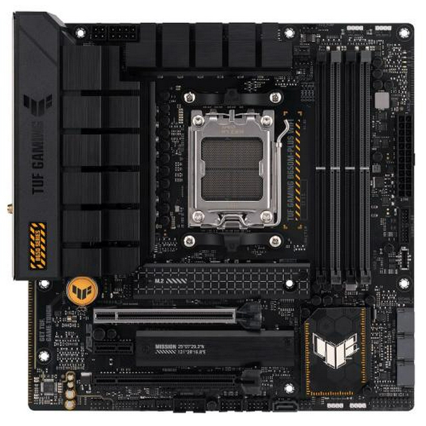 Материнська плата AM5 Asus TUF GAMING B650M-PLUS WIFI, B650, 4xDDR5, Int.Video (CPU), 4xSATA3, 2xM.2, 2xPCI-E 4.0 16x, 1xPCI-E 4.0 1x, Realtek 7.1, Realtek 2.5Gb, WiFi 6, Bluetooth 5.2, 6xUSB3.2/6xUSB2.0, HDMI/DP, MicroATX - 2