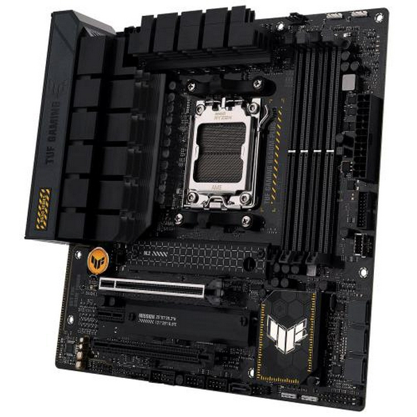 Материнська плата AM5 Asus TUF GAMING B650M-PLUS WIFI, B650, 4xDDR5, Int.Video (CPU), 4xSATA3, 2xM.2, 2xPCI-E 4.0 16x, 1xPCI-E 4.0 1x, Realtek 7.1, Realtek 2.5Gb, WiFi 6, Bluetooth 5.2, 6xUSB3.2/6xUSB2.0, HDMI/DP, MicroATX - 4