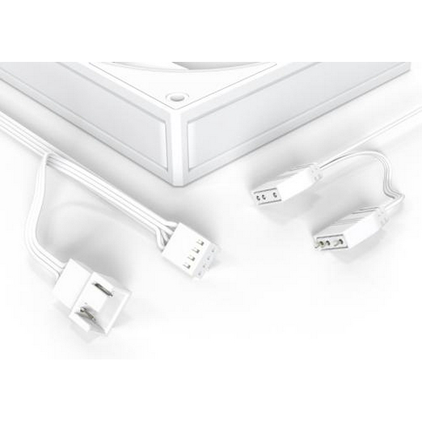 Вентилятор 120 мм, ID-Cooling AF-127-ARGB-W TRIO, White, 3 шт, 120x120x27 мм, ARGB підсвітка, 500-2000 об/хв, <29.9dB(A), 78CFM, 4-pin (PWM) / 3-pin (ARGB) - 6