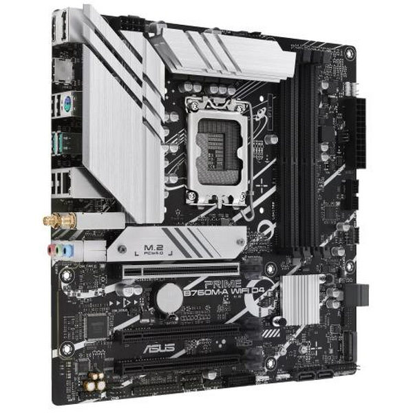 Материнська плата LGA1700, Asus PRIME B760M-A WIFI D4, B760, 4xDDR4, Int.Video(CPU), 4xSATA3, 2xM.2, 3xPCI-E 16x 4.0, Realtek 7.1, Realtek 2.5Gb, WiFi 6, Bluetooth 5.2, 5xUSB3.2/7xUSB2.0, HDMI/DP, MicroATX - 3