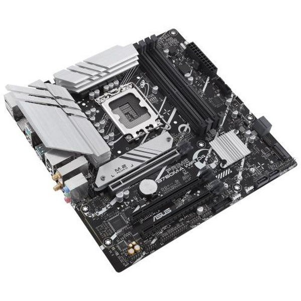 Материнська плата LGA1700, Asus PRIME B760M-A WIFI D4, B760, 4xDDR4, Int.Video(CPU), 4xSATA3, 2xM.2, 3xPCI-E 16x 4.0, Realtek 7.1, Realtek 2.5Gb, WiFi 6, Bluetooth 5.2, 5xUSB3.2/7xUSB2.0, HDMI/DP, MicroATX - 4