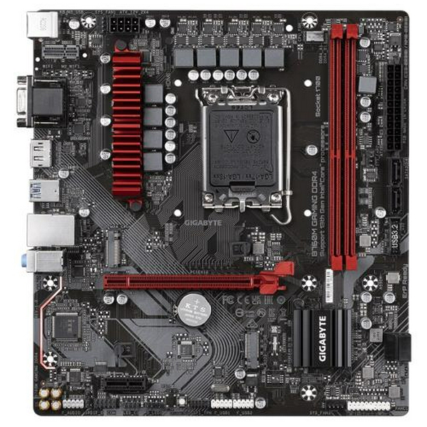 Материнська плата LGA1700, Gigabyte B760M GAMING DDR4, B760, 2xDDR4, Int.Video(CPU), 4xSATA3, 2xM.2, 1xPCI-E 16x 4.0, 1xPCI-E 1x 3.0, Realtek 7.1, RTL8125BG, 6xUSB3.2/6xUSB2.0, VGA/HDMI/DP, MicroATX - 2