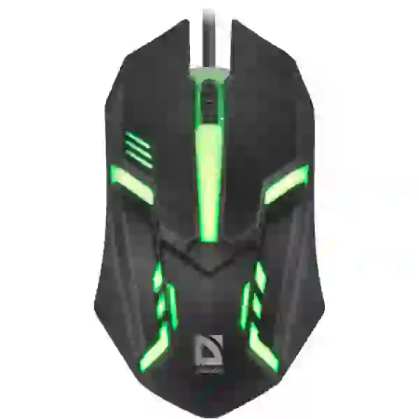 Миша Defender Cyber MB-560L, Black, USB, оптична, 1600 dpi, 3 кнопки, 7 кольорів підсвічування, 1.5 м (52560)