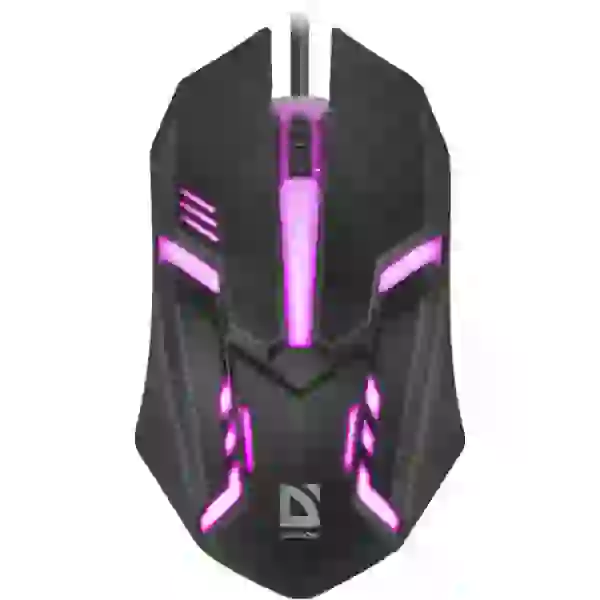 Миша Defender Cyber MB-560L, Black, USB, оптична, 1600 dpi, 3 кнопки, 7 кольорів підсвічування, 1.5 м (52560) - 2