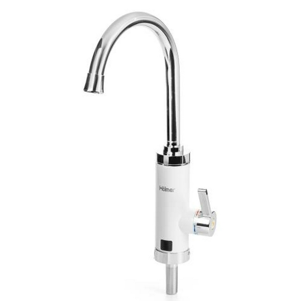 Водонагрівач проточний Holmer HHW-411PL, White, 3000W, механічне керування, IPX4, LED дисплей, захист від включення без води, захист від перегріву