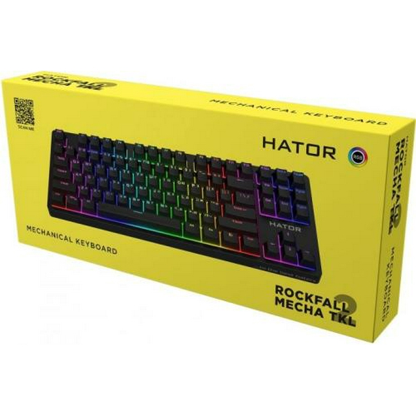 Клавіатура Hator Rockfall 2 TKL Mecha, Black, USB, механічна (перемикачі Aurum Orange), RGB підсвічування з індивідуальним налаштуванням кожної кнопки (HTK-520) - 6