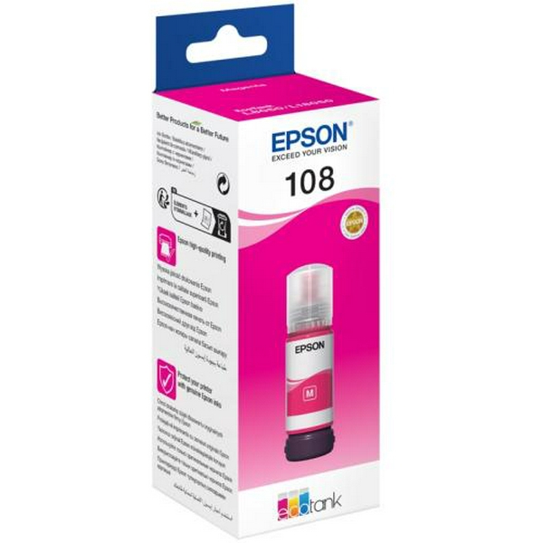 Чорнило Epson 108, Magenta, для L8050/L18050, 70 мл (C13T09C34A)