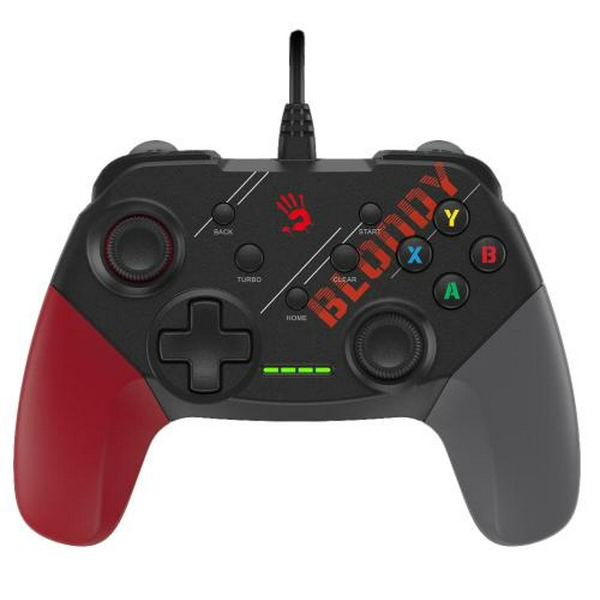Геймпад Bloody GP30, Black/Red/Grey, USB, для ПК / PS3 / Switch / Android, подвійна вібрація, 1.8 м