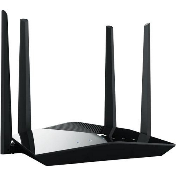 Роутер Netis NX10, Black, WiFi 6 (802.11ax), 5GHz (до 1201 Мб/с) / 2.4GHz (до 300 Мб/с), 1xGWAN, 3xGLAN, 4 зовнішні незнімні антени - 2