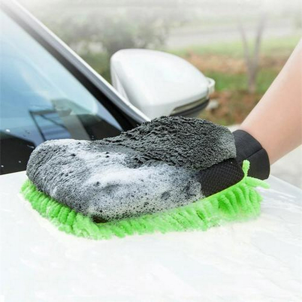 Рукавичка чистяча ColorWay для миття та полірування автомобіля, мікрофібра, двостороння (CW-2417) - 4