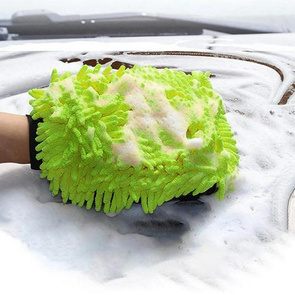 Рукавичка чистяча ColorWay для миття та полірування автомобіля, мікрофібра, двостороння (CW-2417) - 5