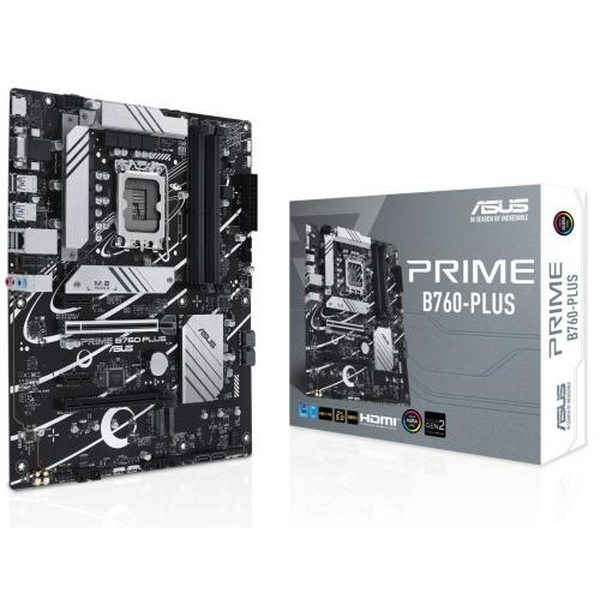 Материнська плата LGA1700, Asus PRIME B760-PLUS, B760, 4xDDR5, Int.Video(CPU), 4xSATA3, 3xM.2, 1xPCI-E 16x 5.0, 1xPCI-E 16x 4.0, 2xPCI-E 1x 3.0, 1xM.2 (Key E), Realtek 7.1, Realtek 2.5Gb, 6xUSB3.2/4xUSB2.0, VGA/HDMI/DP, ATX
