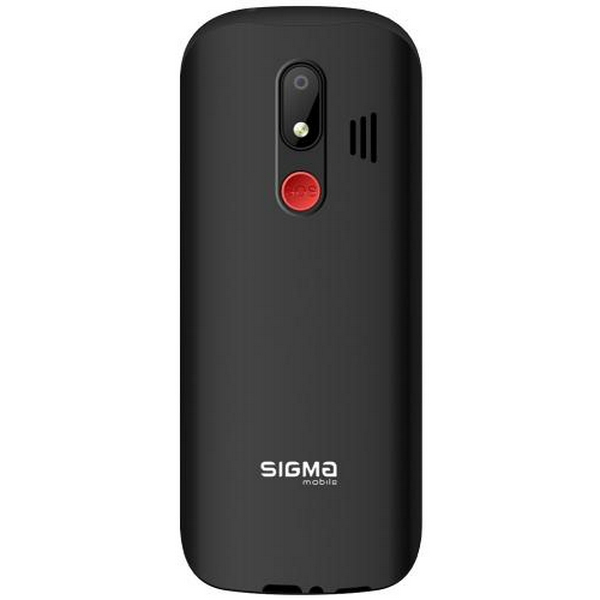 Мобільний телефон Sigma mobile Comfort 50 Optima Type-C Black "бабусефон", 2 Mini-SIM, дисплей 3.5 "кольоровий (320x480), моноблок, Mediatek MT6260A, підтримка microSD (max 32GB), FM-радіо, ліхтарик, BT, Cam 0.3Mp 2500 mAh - 3