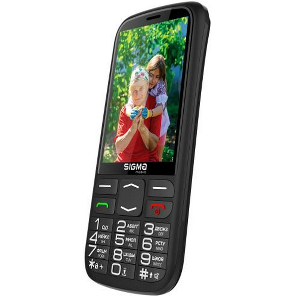 Мобільний телефон Sigma mobile Comfort 50 Optima Type-C Black "бабусефон", 2 Mini-SIM, дисплей 3.5 "кольоровий (320x480), моноблок, Mediatek MT6260A, підтримка microSD (max 32GB), FM-радіо, ліхтарик, BT, Cam 0.3Mp 2500 mAh - 4