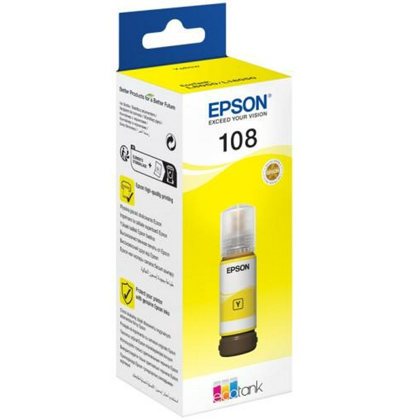 Чорнило Epson 108, Yellow, для L8050/L18050, 70 мл (C13T09C44A)