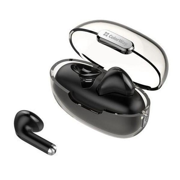 Навушники бездротові ColorWay Earbuds TWS 2, Black, Bluetooth 5.3, мікрофон, динаміки 13 мм, сенсорне керування, кейс для зарядки, 30 mAh / 300 mAh, Type-C (CW-TWS2BK)