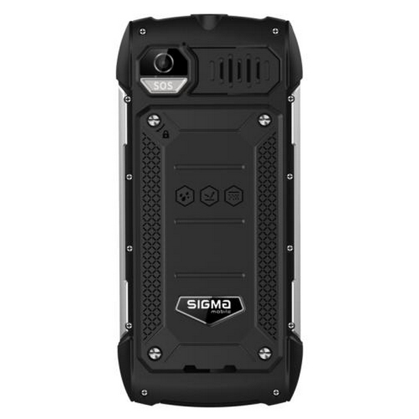 Мобільний телефон Sigma mobile X-treme PK68 Black, 2 Mini-SIM, 2.8" (240x320), microSD (max 32Gb), Cam 0,3 Mp, no GPS, no Wi-Fi, BT, FM, MP3, Li-Ion 5000mAh - 5