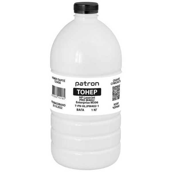 Тонер HP LJ M402/M403/M426/M427, Canon LBP212/214/215, MF421/426/428/429, 1 кг, Patron (PN-HLJPM402-1)