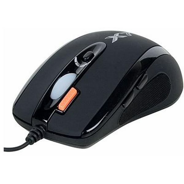 Миша A4Tech XL-750BK-B Full speed Laser Game Oscar mouse Black, Laser, USB, 3600 dpi, Gaming X7, кнопка потрійного пострілу, світлова індикація обраної швидкості