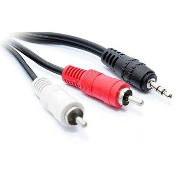 Кабель-перехідник звуковий, 3.5 мм (M) - 2xRCA (M), 1.8 м, Black, Atcom (10707)