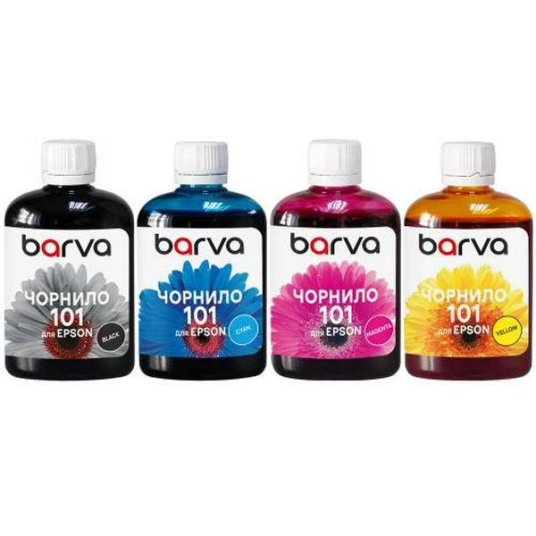 Комплект чорнил Barva Epson L4150, L4160, L6160, L6170, L6190, Black Pigment / Cyan / Magenta / Yellow, 4x100 мл (E101-100MP)