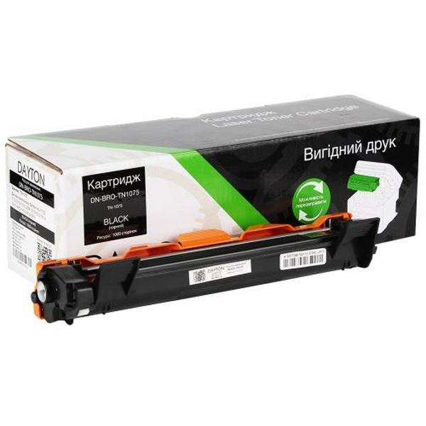 Картридж Brother TN1075, Black, DCP-1510/1610, HL-1110/1210, MFC-1810/1815/1912, 1000 стор, Dayton (DN-BRO-TN1075)