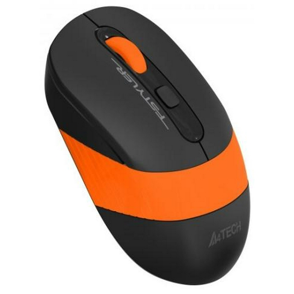 Миша A4Tech Fstyler FG10S 2000dpi Black+Orange, USB, Wireless, безшумна  - 2