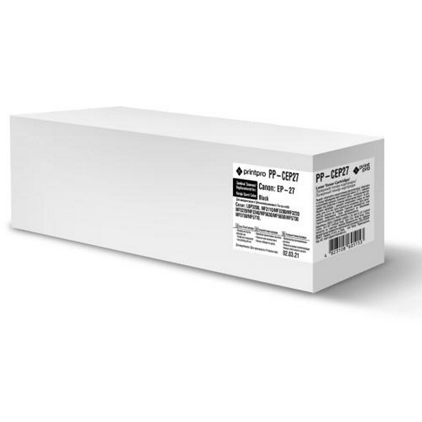 Картридж Canon EP-27, Black, LBP-3200, MF3110/3228/3240/5630/5650/5730/5750/5770, 2500 стор, PrintPro (PP-CEP27)