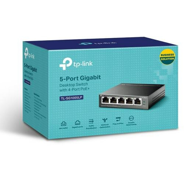 Комутатор TP-LINK TL-SG1005LP, 5x100/1000 Mb/s, автоматичне визначення MDI/MDIX, металевий корпус, керований - 3