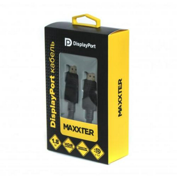 Кабель DisplayPort (M) - DisplayPort (M), 1.8 м, Black, Maxxter, V1.2, 60 Гц (CCBP-DP-DP-1.8) - 2