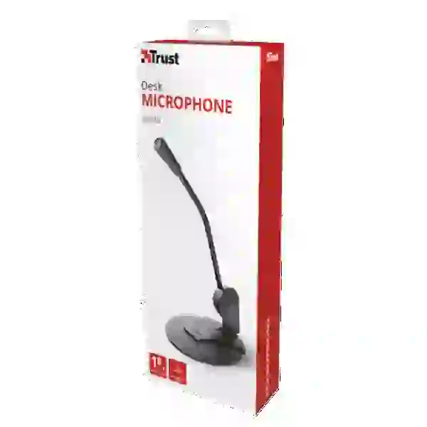 Мікрофон Trust Primo Desk, Black, 3.5 мм, на підставці, регульований кут, 1,8 м (21674) - 4