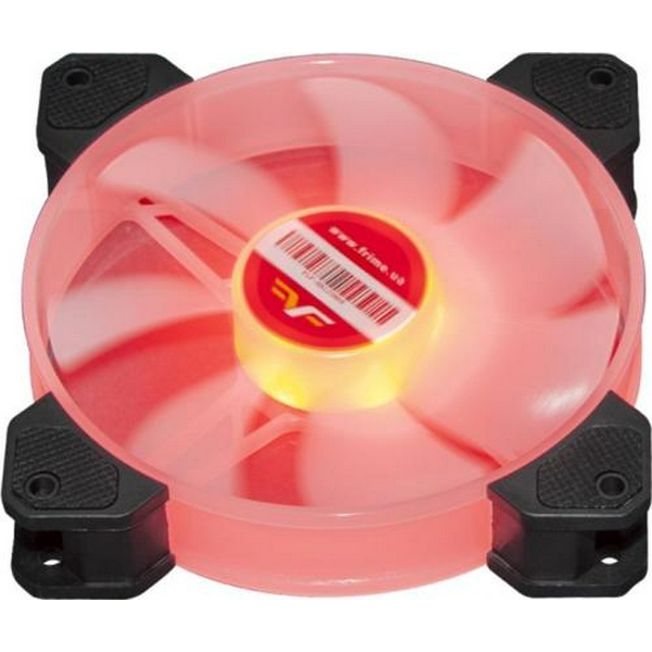 Вентилятор 120 мм, Frime "Iris", Black, 120х120х25 мм, Red LED підсвічування (12 LED), 1030 об/хв, 23.4 дБ(А), 3-pin + MOLEX, гідродинамічний підшипник (FLF-HB120MR8) - 2