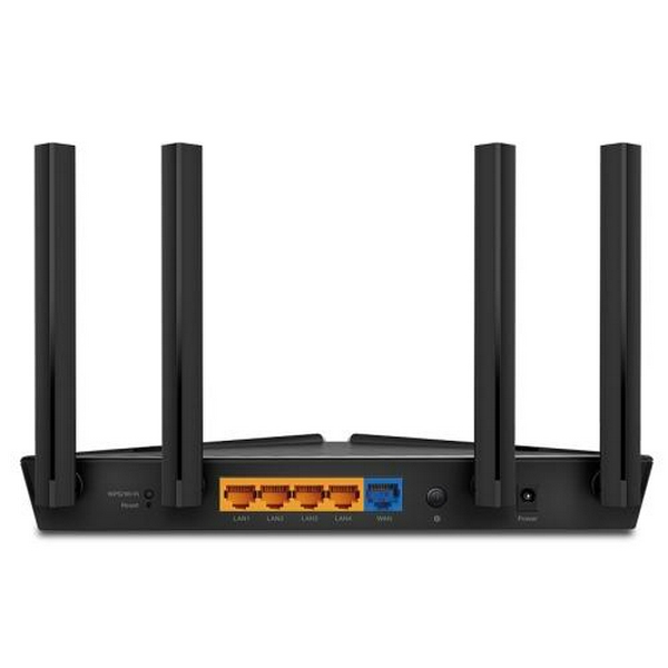 Роутер TP-LINK Archer AX23, Black, Wi-Fi 802.11ax, до 1755 Mb/s, 2.4/5GHz, 4x100/1000 Mb/s, RJ45 100/1000Mb/s (Gb), 4 зовнішні незнімні антени - 4