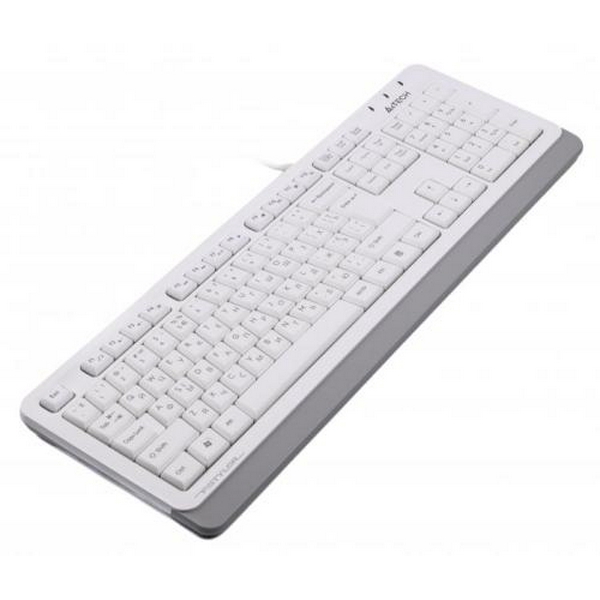 Клавіатура A4Tech FKS10 "Fstyler", White/Grey, USB, кнопки Natural_A Shape, 12 мультимедійних кнопок, захист від бризок, 1.5 м, UA/RU/US - 2