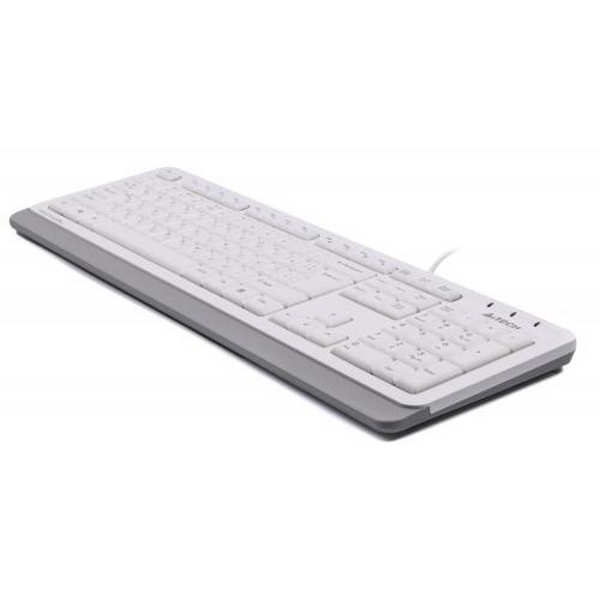 Клавіатура A4Tech FKS10 "Fstyler", White/Grey, USB, кнопки Natural_A Shape, 12 мультимедійних кнопок, захист від бризок, 1.5 м, UA/RU/US - 3