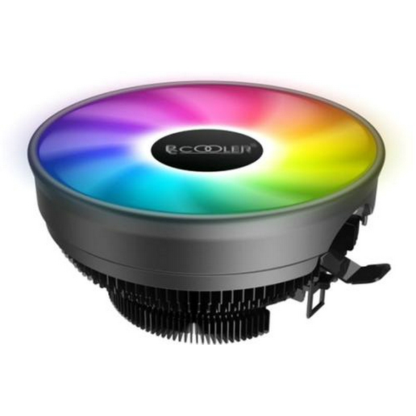 Кулер для процесора PcCooler E126M PRO, Black, алюміній, 1x120 мм RGB, для Intel 1700/1200/115x, AMD AM5/AM4, висота 70 мм, до 92 Вт 