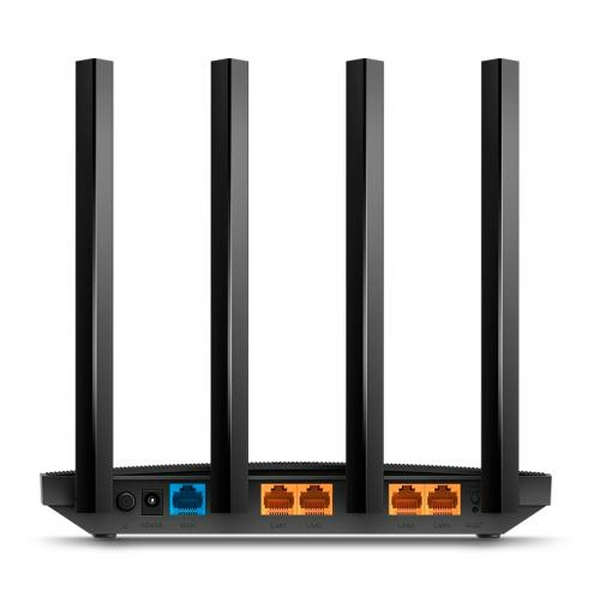 Роутер TP-LINK Archer C6, Wi-Fi 802.11a/b/g/n/ac, до 1167 Mb/s, 2.4/5GHz, 4 LAN 10/100/1000 Mb/s, RJ45 10/100/1000Mb/s (FE), 4 зовнішні антени - 2