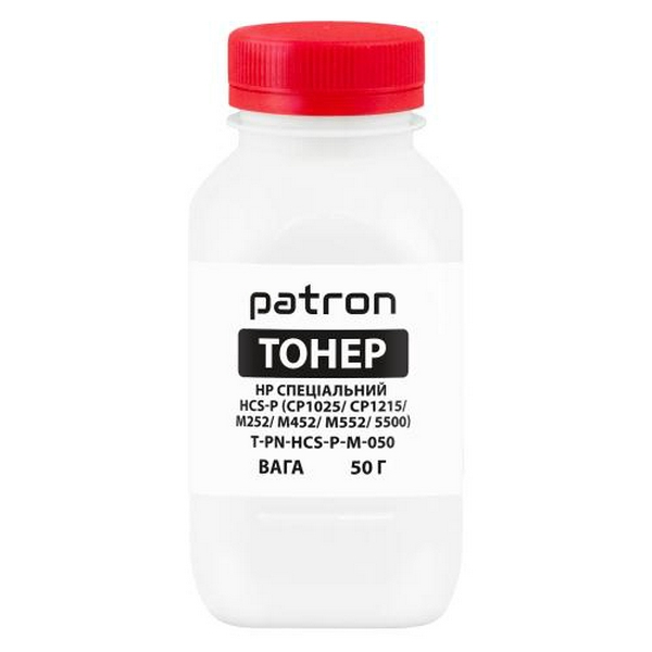 Тонер HP CLJ Pro M252/M452/M552/M553, MFP M176/M177/M277/M377, Canon LBP-610/710, Magenta, 50 г, Patron (PN-HCS-P-M-050)