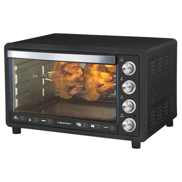 Електродуховка Liberton LEO-651 Graphite, 2200W, 65 л, металевий корпус, індикатор роботи, таймер, 3 режими нагрівання, конвекція