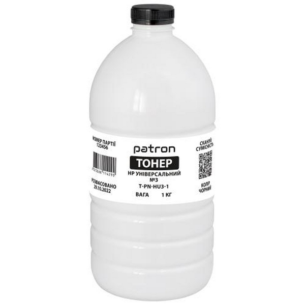 Тонер HP Універсальний №3 P1005/P1505/P2015/P2035/P2055/P4015, 1 кг, Patron (PN-HU3-1)