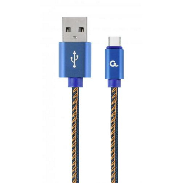 Кабель USB AM - Type-C, 2 м, Blue, Cablexpert, 2.1A (CC-USB2J-AMCM-2M-BL)