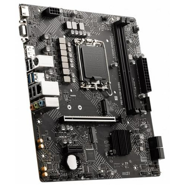 Мат.плата LGA1700, MSI PRO H610M-G DDR4, H610, 2xDDR4, Int.Video(CPU), 4xSATA3, 1xM.2, 1xPCI-E 16x 4.0, 1xPCI-E 1x 3.0, 1xM.2 (Key E), ALC897, I219V, 4xUSB3.2/6xUSB2.0, VGA/HDMI/DP, MicroATX - 4