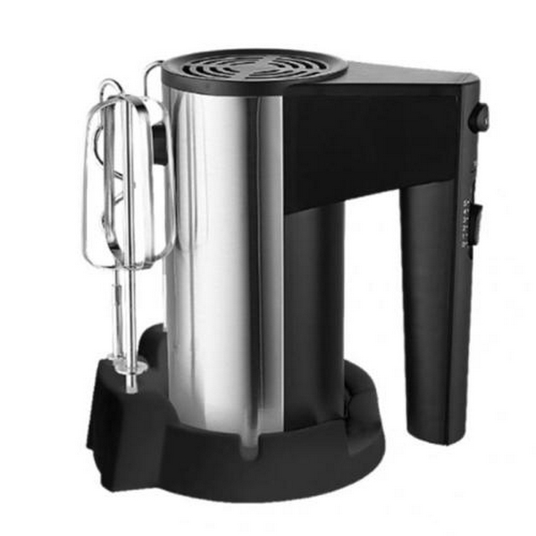 Міксер Eisen EHM-05B, Black/Silver, 450W, ручний, 5 швидкостей, турбо режим, вінчики, гаки для замісу тіста