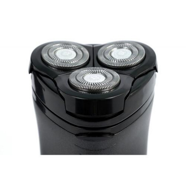 Електробритва Новий Харків НХ-8503 Лидер Black, 3W, роторна, сухе гоління, 3 головки для гоління, подвійні леза, плаваюча конструкція ножів, повторение контуров лица, живлення мережа/акумулятор, індикатор роботи/включення, тример для скронь - 5
