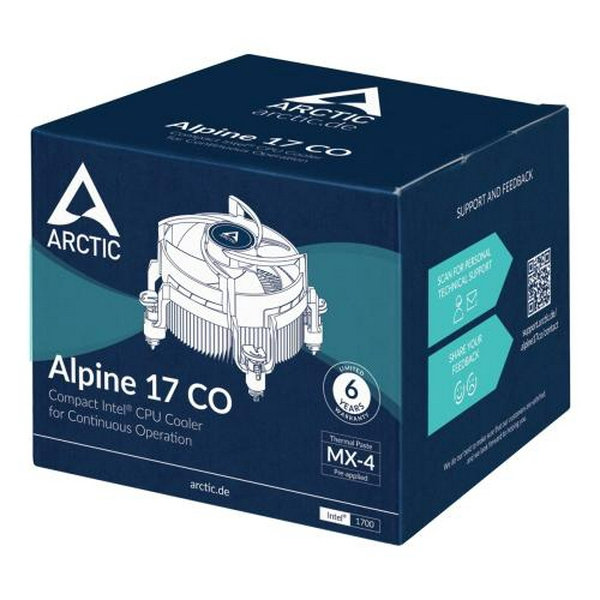 Кулер для процесора Arctic Alpine 17 CO, алюміній, 1x92 мм, для Intel 1700/1851 (ACALP00041A) - 4